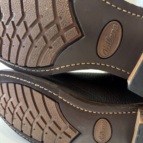 Abilene Men's Brown Leather Western Stitched Cowboy Ranch Boots Size 10 B - Picture 11 of 12